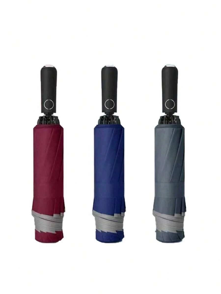 125CM Diameter Windproof Automatic Umbrella - Waterproof & Windproof Design, Reflective Trim Safety Design, 10 Ribs Portable Travel Umbrella,Mother's Day Gift,Bedroom Decor,Garden,Kitchen Decor,Summer,Beach,Travel Essentials,Room Decor,Squishy,Graduation - Super large automatic umbrella - View 1