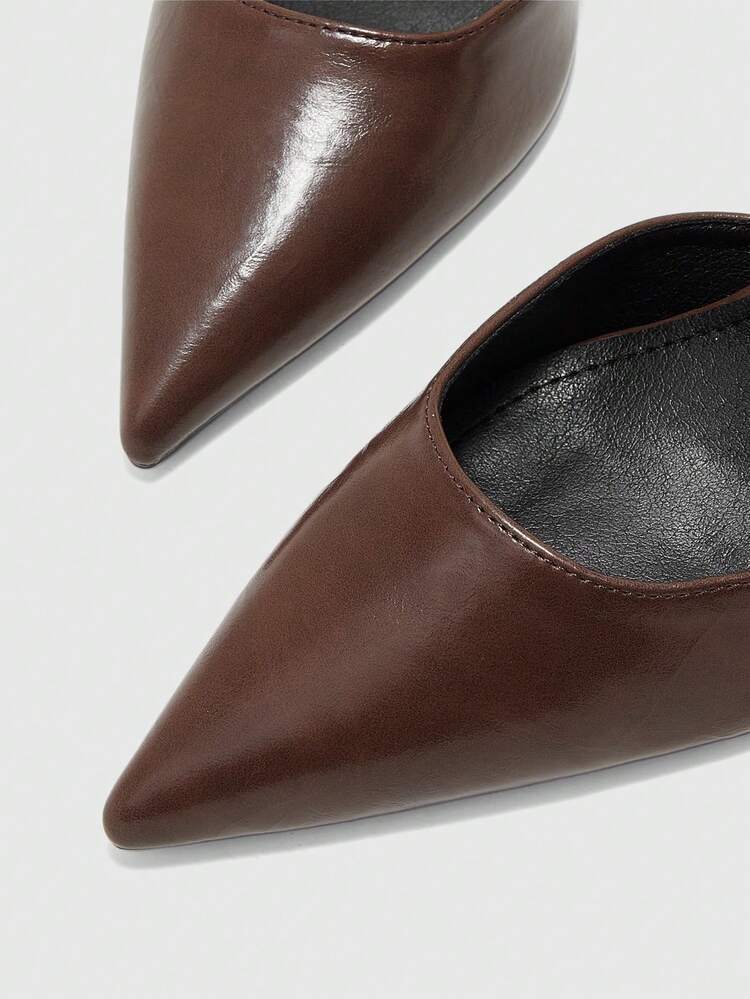 CUCCOO BIZCHIC Women's Shoes New Pointed Brown High Heels Versatile Sexy Women's Elegant Stiletto Shoes