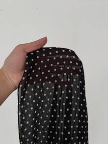 Whyspr Plus Size Polka Dot Embroidered Vacation Dress, Spring/Summer - Black - View 8