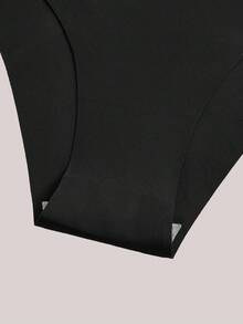 Veilyse Women's Casual Comfy High Waisted Black Briefs With High Stretch Fabric - Black - View 4