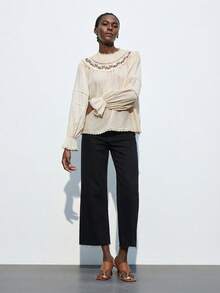 SHEIN Maija Women's Ankle Length Straight Leg Jeans - Black - View 2