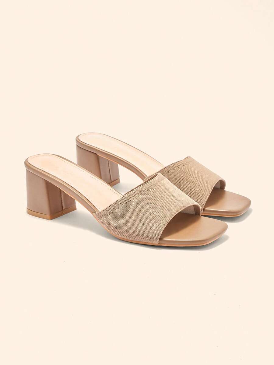 CUCCOO BASICS Women's Fashionable Versatile Minimalist High Heel Sandals Summer Shoes - Apricot - View 1