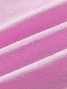 Maija Kids 两件套少女休闲优雅度假宽松可爱蝴蝶刺绣装饰粉色短袖圆领T恤和品红色短裤套装，适合日常穿着、返校、郊游、聚会、节日、春夏季节。 - 粉色 - 查看 8