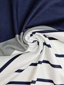 Resyla 女士条纹 Polo 领休闲百搭背心 - 彩色 - 查看 5