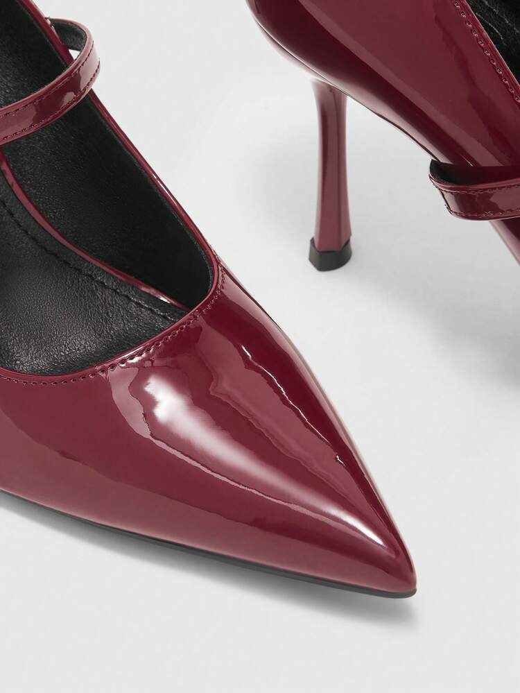CUCCOO BIZCHIC Women's Shoes New Pointed Burgundy High Heels Versatile Sexy Women's Elegant Stiletto Shoes