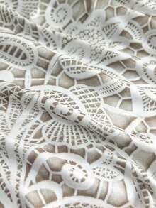 Balvessa 女士V领T恤，春夏新款蕾丝印花短袖休闲T恤，适合日常穿着 - 彩色 - 查看 4