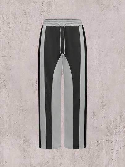 男士休闲拼色长裤，夏季、秋季时尚