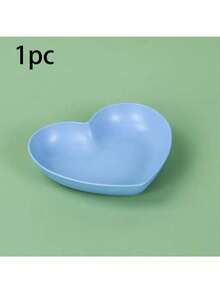 5个心形塑料零食盘，适合盛放糖果、水果，居家及派对皆宜 - 藍色 - 查看 6