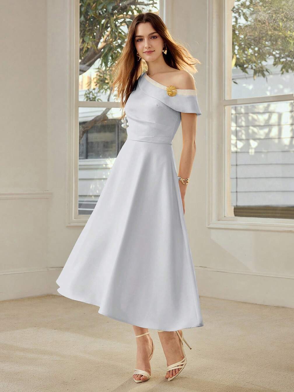 mid length graduation dresses Knee Tulle Dress with Appliques, Off the Shoulder Dr  cherishgirls With a knee Graduation Dresses  Club L