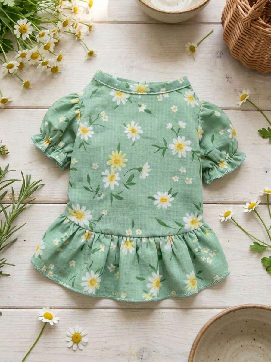PETSIN Váy mùa xuân mới và váy cho chó, quần áo cho mèo, váy thú cưng dễ thương, trang phục cho chó, váy mùa xuân mới. - Nhiều màu - Xem 1