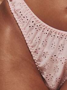 MUSERA 刺绣褶皱边丁字裤套装，仅含内裤，可爱性感少女家居睡衣，春夏刺绣必备单品 - 粉色 - 查看 6