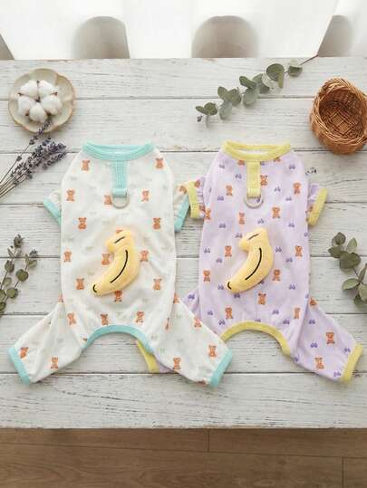 PETSIN Quần áo cho chó, quần áo cho mèo, quần áo cho động vật nhỏ bốn chân, hàng mới mùa xuân hè, quần áo cho mèo, quần áo thường ngày, quần áo mặc nhà cho chó, bộ đồ liền thân cho động vật nhỏ.