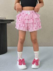 Maija Kids Maija Kids 女童纯色休闲短裤 - 粉色 - 查看 4