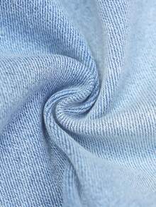 Manfinity EMRG Quần short denim nam màu xanh lam in họa tiết, phong cách đường phố thường ngày, rách rưới. - Rửa nhẹ - Xem 4