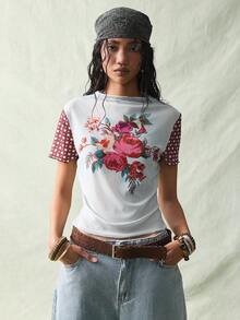 SoleilVie Áo thun nữ thời trang phong cách Bohemian mùa hè dáng rộng thoải mái - màu xanh lá - Xem 4