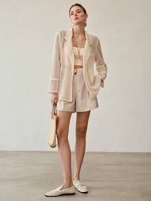 MOTF PREMIUM ÁO KHOÁC NỮ MỎNG, DÁNG RỘNG RÃI, THOẢI MÁI, CHỐNG NẮNG - Màu be - Xem 5