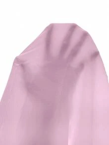 SHEIN Frenchy 大码女式纯色弧形下摆休闲吊带背心 - 淺粉色 - 查看 7