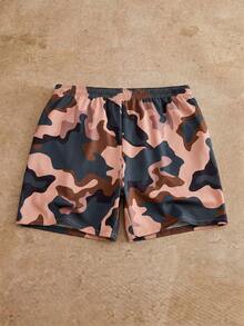 HIMLAND 男士宽松抽绳短裤，防尴尬沙滩短裤，休闲度假必备单品 - 彩色 - 查看 3