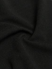 NU&NOW Gaun Wanita Ukuran Besar Gaya Vintage Kasual Seksi Leher V dengan Patchwork Renda Lengan Pendek - Hitam - View 8