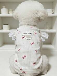 PETSIN Quần áo cho chó, quần áo cho mèo, quần áo cho động vật nhỏ bốn chân, hàng mới mùa xuân hè, quần áo cho mèo, quần áo thường ngày, quần áo mặc nhà cho chó, bộ đồ liền thân cho động vật nhỏ. - Nhiều màu - Xem 9