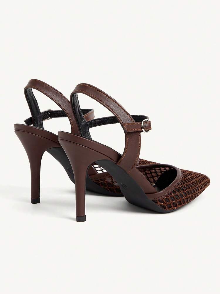 CUCCOO CHICEST Lace Pointed Thin Heel Women's High Heel Sandals, Sexy And Elegant Style, Lace Upper, Pointed Design, Ankle Buckle Adjustment, Suitable For Women Who Pursue Sexy And Elegant, For Dates, Dinners, Parties And Other Occasions