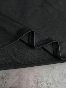 AXEPEAK Áo thun nam tay ngắn dáng rộng, màu trắng, đính đá, size tiêu chuẩn, thích hợp cho mùa hè. - màu đen - Xem 5