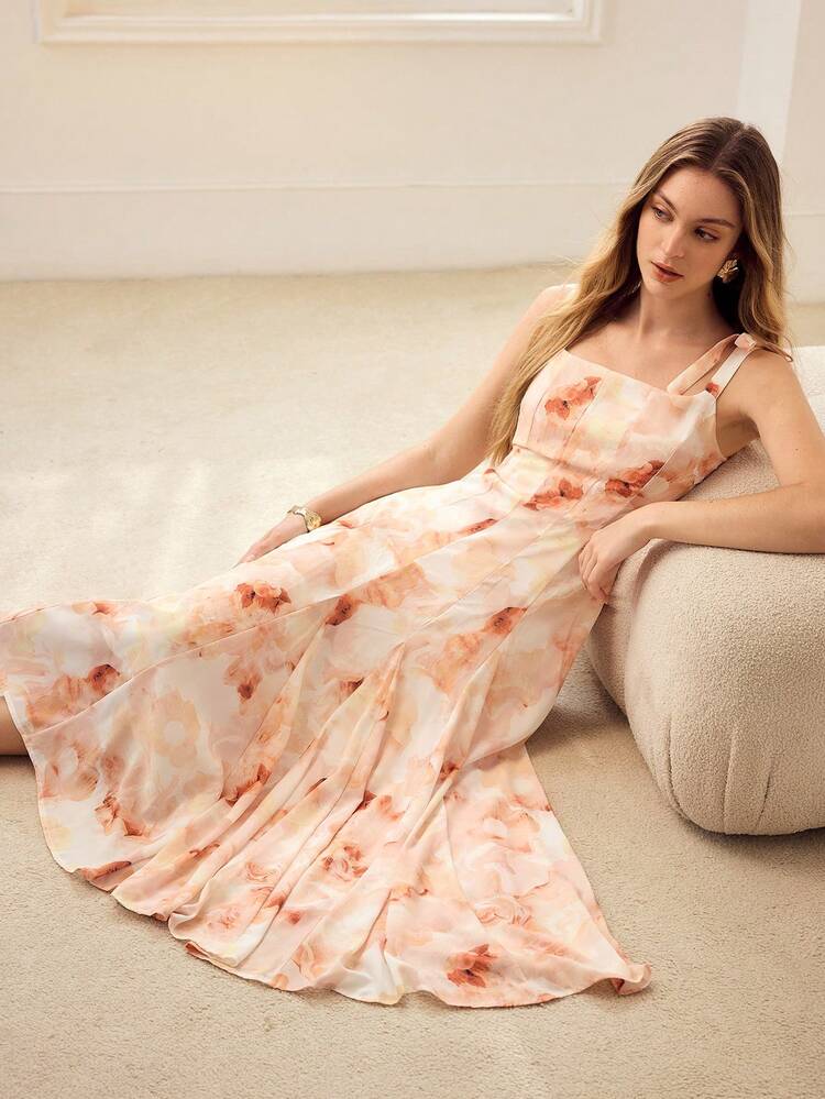 WOMEN'S FLORAL PRINT CAMISOLE DRESS