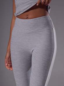 Musera Sport Quần yoga cạp cao ống loe màu trắng tương phản, thích hợp tập luyện thể thao, tập gym, pilates, thể dục hàng ngày, thường ngày, màu dâm bụt. - Xám - Xem 5