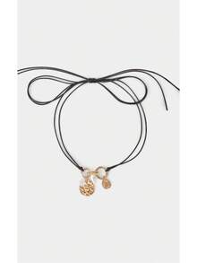 Noxbound Personalized Design Stacked Multi-Layer Antique Coin Retro Splicing Necklace,Minimalist/Vintage/Elegant,For Mom/Women/Girl/Mother,Summer/Beach/Prom/Part/Vacation/Travel,BOHEMIAN/Modern/Chic,Daily Wear/Work Day - Black - View 2