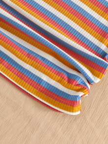 Áo hai dây kẻ sọc cỡ lớn dành cho bé gái, kiểu dáng thường ngày đa năng, phù hợp cho các hoạt động hàng ngày, du lịch, đi học và các dịp khác. - Nhiều màu - Xem 5