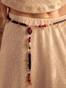 MOTF STUDIO WOMEN'S KNITTED LACE TANK TOP AND SKIRT 2 PIECES SET - White - View 2