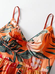 GlowEve Đầm nữ dáng lửng, họa tiết in toàn thân, dây mảnh, thích hợp cho kỳ nghỉ. - Nhiều màu - Xem 4