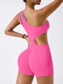 Easithlete Mono de fitness de moda para mujer - Rosa - Ver 2