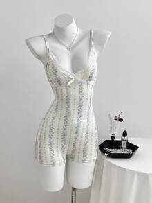 Elamini 甜美碎花无袖连体裤，休闲度假风，春夏款 - 彩色 - 查看 1