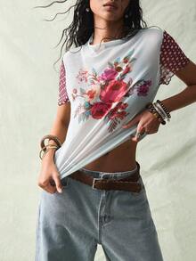 SoleilVie Áo thun nữ thời trang phong cách Bohemian mùa hè dáng rộng thoải mái - màu xanh lá - Xem 5