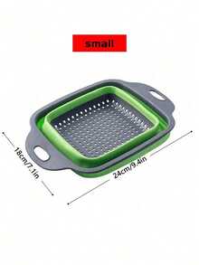 1 Juego de tabla de cortar plegable - Tabla de cortar plegable apta para lavavajillas, tazón de preparación con colador incorporado para frutas y verduras y base antideslizante - Rejilla para fregadero de cocina de 8.5 cuartos - Diseño ahorra espacio, adecuado para autocaravanas, apartamentos y viajes de camping - Verde - Ver 9