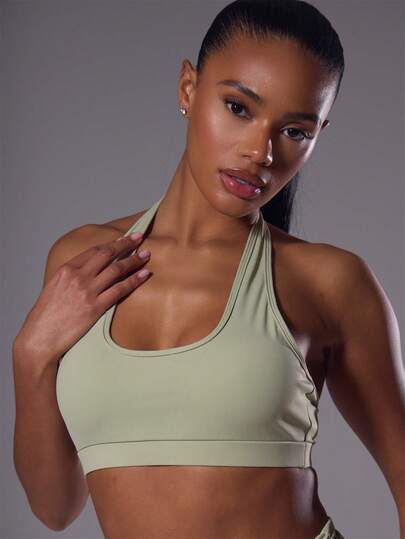 Musera Sport Halterneck Sports Bra Only Workout Gym Sports Pilates Fitness Daily Casual Hibiscus