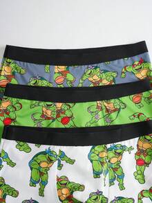 TEENAGE MUTANT NINJA TURTLES | SHEIN 男士平角内裤 - 忍者神龟 - 白色 - 查看 5