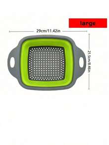 1 Juego de tabla de cortar plegable - Tabla de cortar plegable apta para lavavajillas, tazón de preparación con colador incorporado para frutas y verduras y base antideslizante - Rejilla para fregadero de cocina de 8.5 cuartos - Diseño ahorra espacio, adecuado para autocaravanas, apartamentos y viajes de camping - Verde - Ver 7