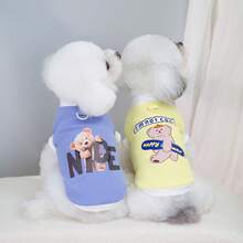 PETSIN Pet Spring New Dog Clothes Animal Supplies Pet Clothing Dog Tank Top Cat T-Shirt Teddy Outfits Small Animal Attire Casual Cool Tank Top Dog Clothes Cat Clothes Two-Season Spring & Summer New Tank Top - Multicolor - View 13