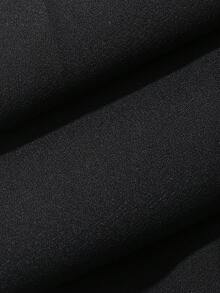 DAZY Rok A-Line Lipit Elegan untuk Wanita, Musim Semi/Panas - Hitam - View 8