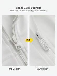 FeatherFit™-Slim-It Warm It's Chilly 羊毛衬里修身夹克 带拇指孔 秋冬瑜伽日常休闲 - 黑色 - 查看 10