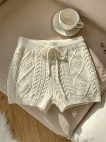 Comfortcana Bộ quần áo len và quần short cạp cao màu trơn có dây rút (Mùa xuân/Hè), thích hợp cho kỳ nghỉ hè, đi làm hàng ngày, hẹn hò, tụ họp, mùa thu/đông/hè, Giáng sinh, Năm mới, Lễ Tạ ơn, tiệc tùng, đám cưới, bãi biển, lễ tốt nghiệp, thời trang, thanh lịch, thường ngày, đi chơi, hẹn hò, đặt chỗ, đi làm, sáng bóng, Ngày lễ tình nhân, sang trọng, kỳ nghỉ, thường ngày, Y2K, đi chơi, lễ tốt nghiệp, v.v. - Nhiều màu - Xem 3
