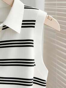 Resyla Top de tirantes informal con bloques de color y rayas, verano - Multicolor - Ver 3