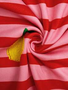Resyla Women's Striped Fruit Print T-Shirt / Daily Casual / Summer - Yellow - View 3