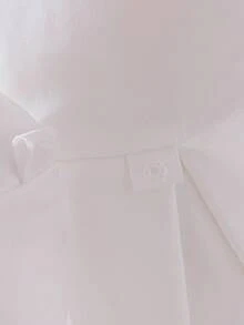 Glamorique Kids 女婴婚礼花童礼服，优雅珍珠领大蝴蝶结缎面蓬蓬裙，适合幼儿生日庆祝活动 - 白色 - 查看 8