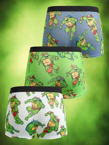 TEENAGE MUTANT NINJA TURTLES | SHEIN 男士平角内裤 - 忍者神龟 - 白色 - 查看 2