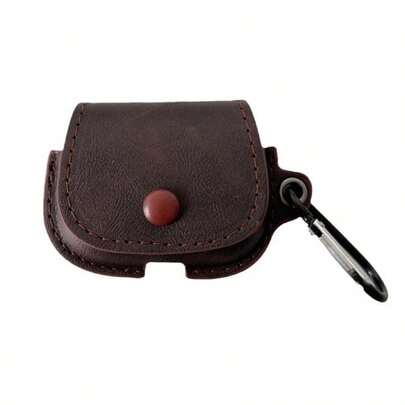Vintage Leather Protective Case, Crossbody Storage Cover Compatible With Wireless Bluetooth Earphones 1/2/3/Pro, Portable Shockproof Bag With Lanyard For Daily Outdoor Use