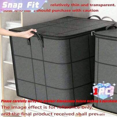 SHEIN 1 件抽屉式衣柜整理器、衣服被子整理器、家庭组织整理器、毛绒玩具整理器、升级加厚面料、更宽更舒适的手柄，适用于家庭存储、仓库存储、家庭礼物。