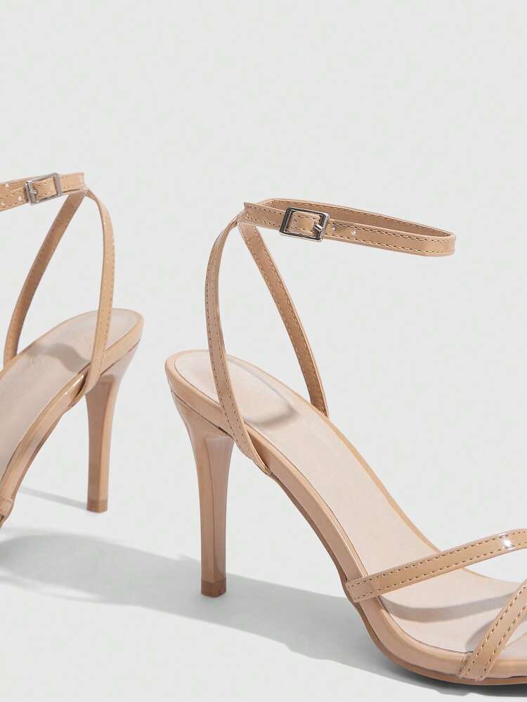 CUCCOO SZL Women Shoes Summer New Pointed Stiletto Roman Cross With Patent Leather Sexy Party Women's High Heels Sandals